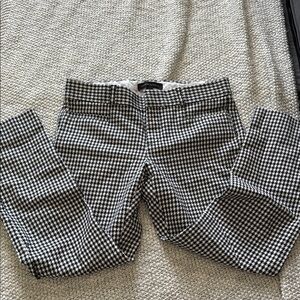 Banana Republic Black and White Houndstooth Trousers